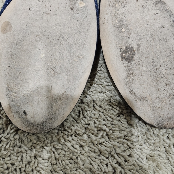 Manolo Blahnik Tere Denim Blue Flats Size 38 1/2 (Fits More Like 8 1/2) - Picture 4 of 5